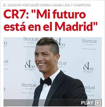 C罗:我的未来在皇马