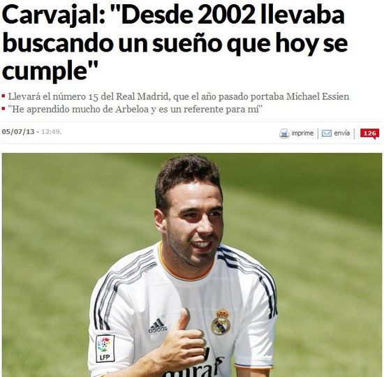 《马卡报》：卡瓦哈尔称圆了2002年的梦