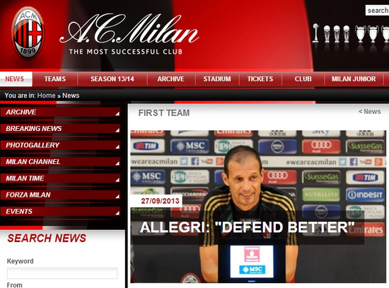 阿莱格里:圣诞节前拿到好名次 巴神要为全队考虑