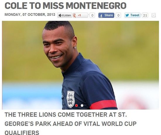 英足总官网：阿科尔无缘出战黑山