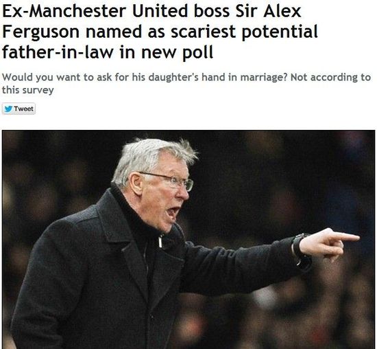 镜报：民调显示弗格森当选最令人畏惧的岳父
