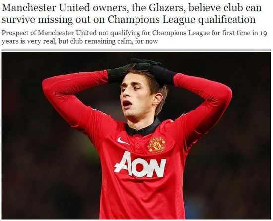 《电讯报》:曼联老板格雷泽坚信曼联无缘欧冠也不会影响收入