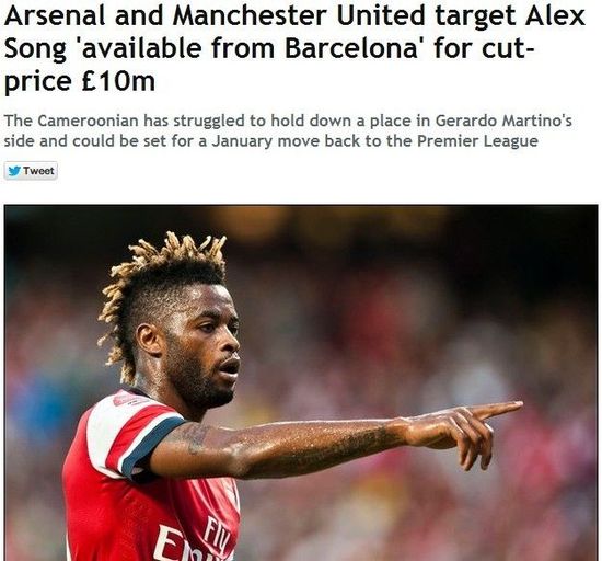 镜报：巴萨愿1000万镑卖宋，阿森纳曼联卷入争夺