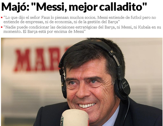 《马卡报》:马霍认为梅西该闭嘴