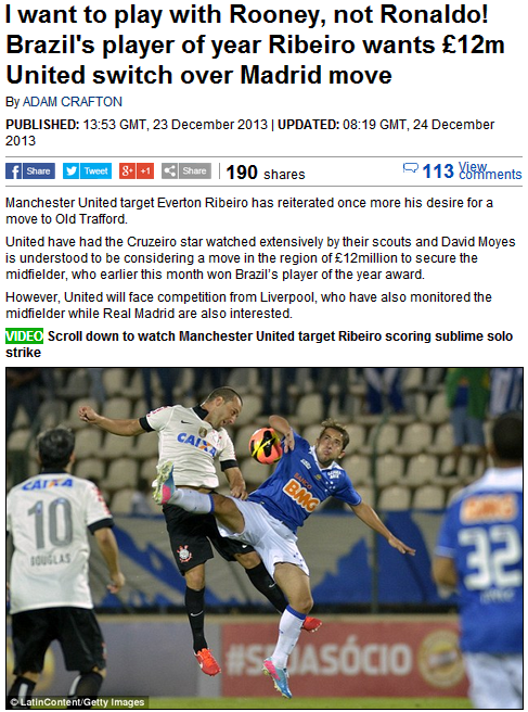 《邮报》：不去皇马！恒大绯闻外援期待加盟曼联