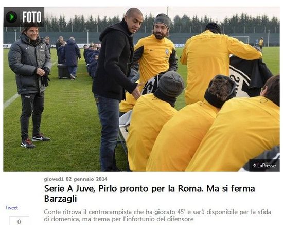 《罗马体育报》:尤文图斯热身赛两球完胜鱼腩