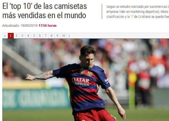 球衣销量榜梅西第一