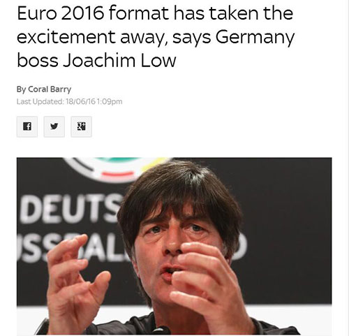 勒夫抨击了欧洲杯扩军的做法