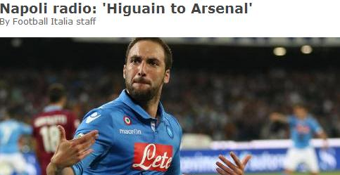 玩把大的!曝阿森纳已定5000万欧+吉鲁换购伊瓜因