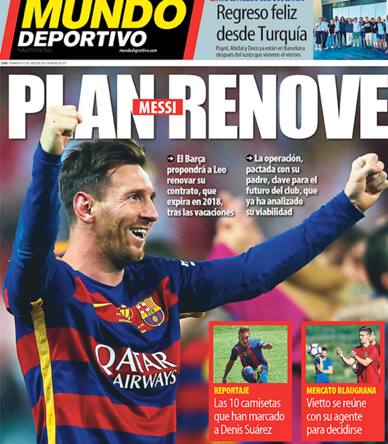 哪也不去!巴萨准备续约梅西至2021 只等跳蚤签字