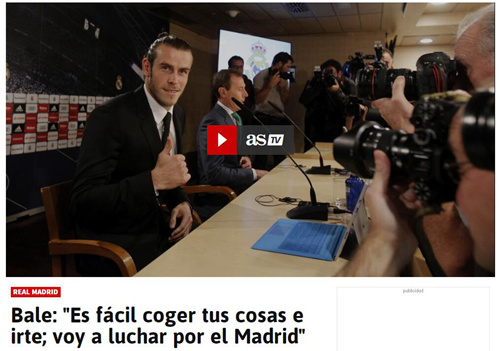 贝尔：愿在皇马退役我是领袖